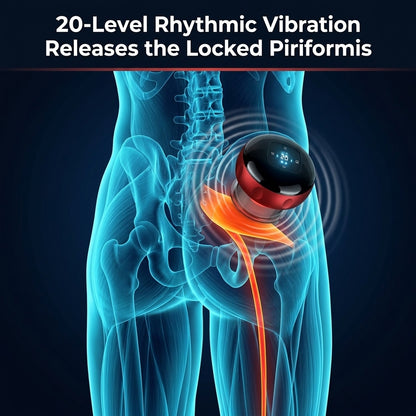 20-level rhythmic vibration releases the locked piriformis